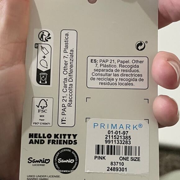 Primark Hello Kitty Foldable Weakened Tote Bag Travel Vacation Cute Girly NWT - Picture 4 of 4